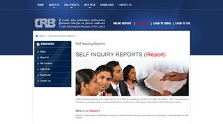
                            10. Self Inquiry Reports ( iReports ) - CRIB