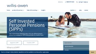 
                            9. Self Invested Personal Pension Plan (SIPP) | Willis Owen