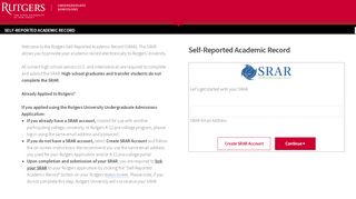 
                            12. Self-Reported Academic Record | Rutgers University