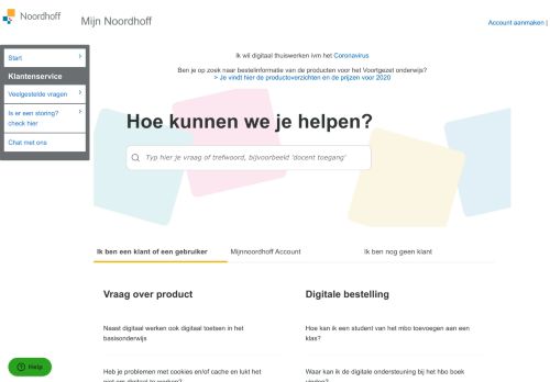 
                            3. Self Service Portal - Start - Noordhoff Uitgevers
