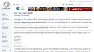 
                            2. Self-signed certificate - Wikipedia