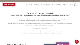 
                            4. Self-Study Online Courses - Eton Institute