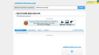 
                            8. selfcare.bzu.edu.pk at Website Informer. Visit Selfcare Bzu.