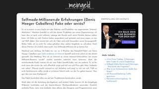 
                            2. Selfmade-Millionen.de Erfahrungen (Denis Hoeger Caballero) Fake ...