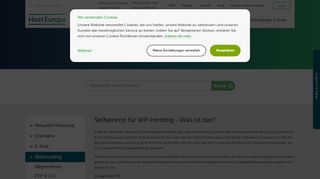 
                            13. Selfservice für BlogHosting - Was ist das? - Host Europe