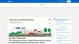 
                            6. Sell a Car. Car Buying Services - Toda