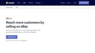 
                            13. Sell on eBay with Shopify