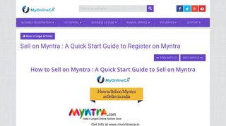 
                            5. Sell on Myntra : A Quick Start Guide to Register on Myntra - MyOnlineCA