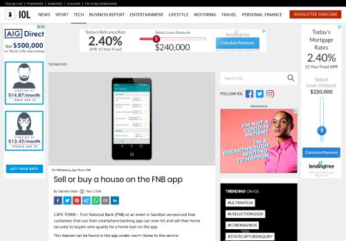 
                            9. Sell or buy a house on the FNB app | IOL Business Report