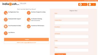 
                            4. Seller Registration - Indiarush