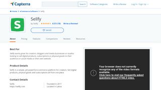 
                            6. Sellfy Reviews and Pricing - 2019 - Capterra