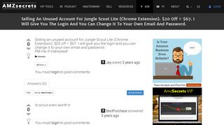 
                            12. Selling an unused account for Jungle Scout Lite (Chrome Extension ...