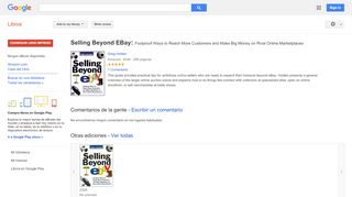 
                            9. Selling Beyond EBay: Foolproof Ways to Reach More Customers and ... - Resultado de Google Books