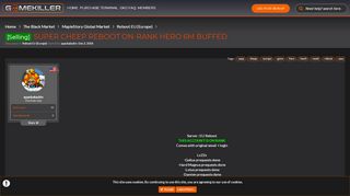 
                            10. [Selling] - SUPER CHEEP REBOOT ON-RANK HERO 6M BUFFED - GameKiller ...