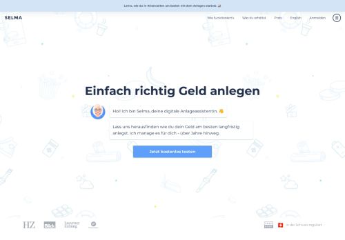 
                            5. Selma Finance: Einfach richtig Geld anlegen