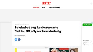 
                            7. Selskabet bag konkursramte Fætter BR aflyser brandudsalg | BT ...