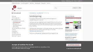 
                            3. Selvbetjening - KU-IT - Københavns Universitet