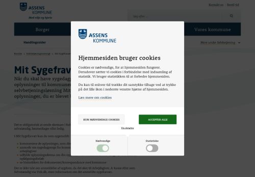 
                            8. Selvbetjening - Mit Sygefravær - Assens Kommune