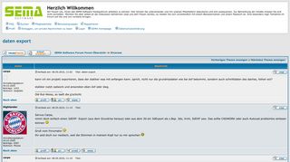 
                            12. SEMA Software Forum :: Thema anzeigen - daten export