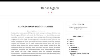 
                            13. Semacam Review Dating Site Setipe | Bebas Ngetik