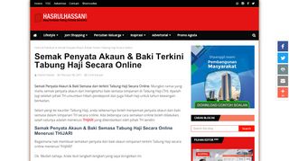 
                            6. Semak Penyata Akaun & Baki Terkini Tabung Haji Secara ...