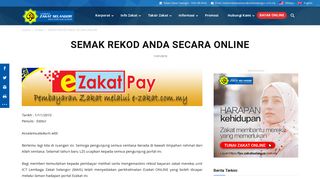 
                            5. SEMAK REKOD ANDA SECARA ONLINE - Lembaga Zakat ...