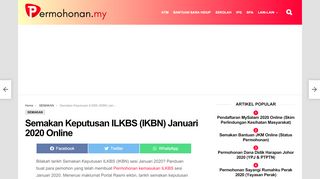 
                            11. Semakan Keputusan ILKBS (IKBN) Sesi Januari 2019 Online