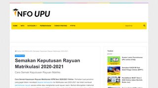 
                            8. Semakan Keputusan Rayuan Matrikulasi KPM Sesi 2019 ...