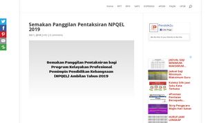 
                            4. Semakan Panggilan Pentaksiran NPQEL 2019 - Pendidik2u