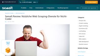 
                            5. Semalt Review: Nützliche Web Scraping-Dienste für Nicht-Coder ...