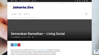 
                            9. Semarakan Ramadhan – Living Social | Jakarta Jive