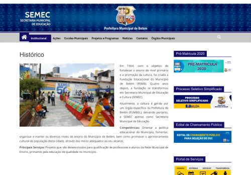 
                            1. SEMEC – Secretaria Municipal de Educação - Prefeitura de Belém