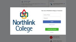 
                            6. Semester results available on the site.... - Northlink College | Facebook