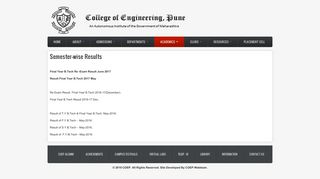 
                            11. Semester-wise Results | College of Engineering, Pune - CoEP