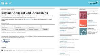 
                            6. Seminar-Angebot und Anmeldung - Connext Vivendi