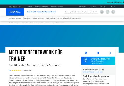 
                            6. Seminar: Methodenfeuerwerk für Trainer - Haufe Akademie