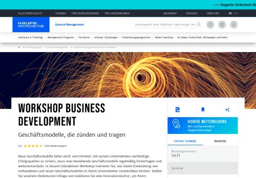 
                            10. Seminar: Workshop Business Development - Haufe Akademie