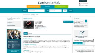 
                            10. Seminaranbieter: CERTQUA GmbH - Seminarmarkt
