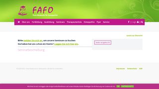 
                            5. Seminarbeschreibung - FAFO - Freie Akademie für Osteopathie