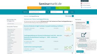 
                            4. Seminare Coachingqualifizierung - Seminarmarkt.de