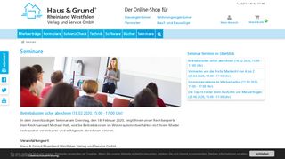 
                            13. Seminare | Haus & Grund Rheinland Westfalen Verlag und Service ...