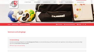 
                            2. Seminare und Lehrgänge - Handballverband Westfalen