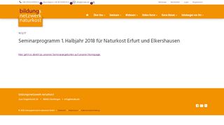 
                            13. Seminarprogramm 1. Halbjahr 2018 für Naturkost Erfurt und ...