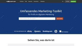 
                            3. SEMrush - Online Visibility Management und Content Marketing Platform