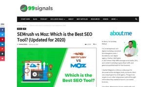 
                            12. SEMrush vs MOZ: Which is the Best SEO Tool? — Updated! - 99signals