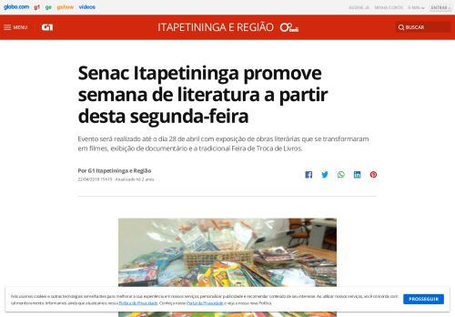 
                            10. Senac Itapetininga promove semana de literatura a partir desta ...