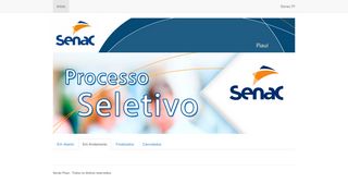 
                            10. Senac-PI | Seletivo