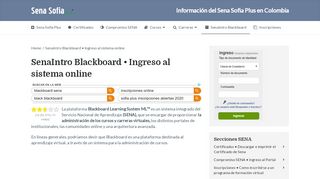 
                            8. SenaIntro Blackboard • Ingreso al sistema online » Sena Sofia Plus