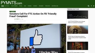 
                            11. Senators Call For FTC Action On FB Complaint | PYMNTS.com
