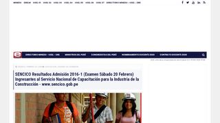 
                            1. SENCICO Resultados Admisión 2016-1 (Examen Sábado 20 Febrero ...